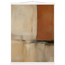 Terracotta Diptych, Panel I of II: two panels, terracotta and cream. Museum-quality fine art poster.