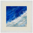 Cobalt Foam, abstract, cobalt and sea foam. Archival framed fine art print shown framed.