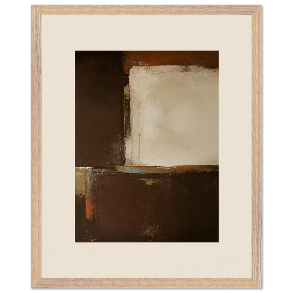 Terracotta Diptych, Panel II of II, two panels, terracotta and cream. Archival framed fine art print shown framed.