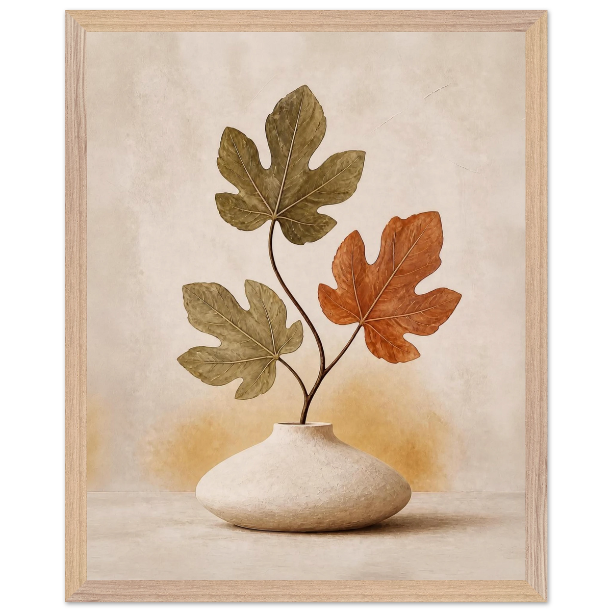 Fig Season: mediterranean and earth tones. Museum-quality framed fine art print.