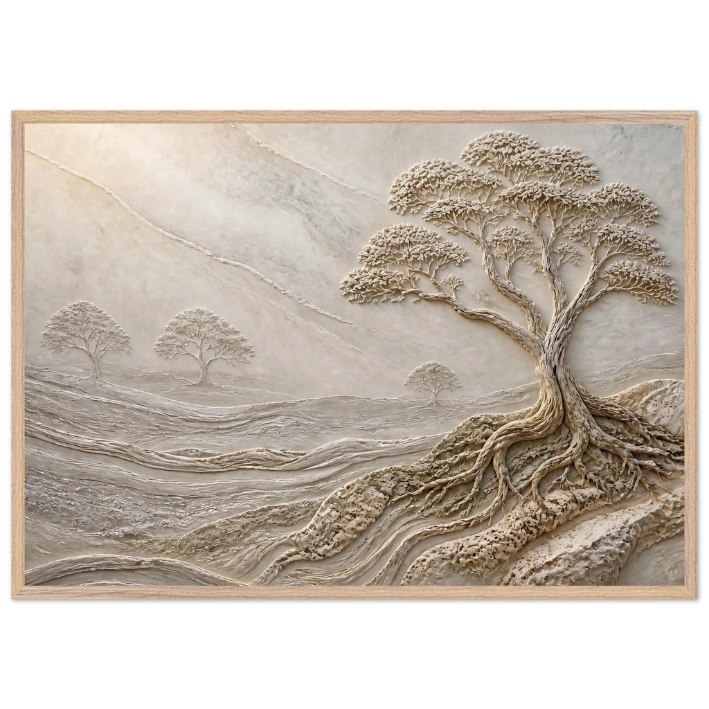 Old Growth: petra and herbarium. Framed fine art print, alternate frame and size.