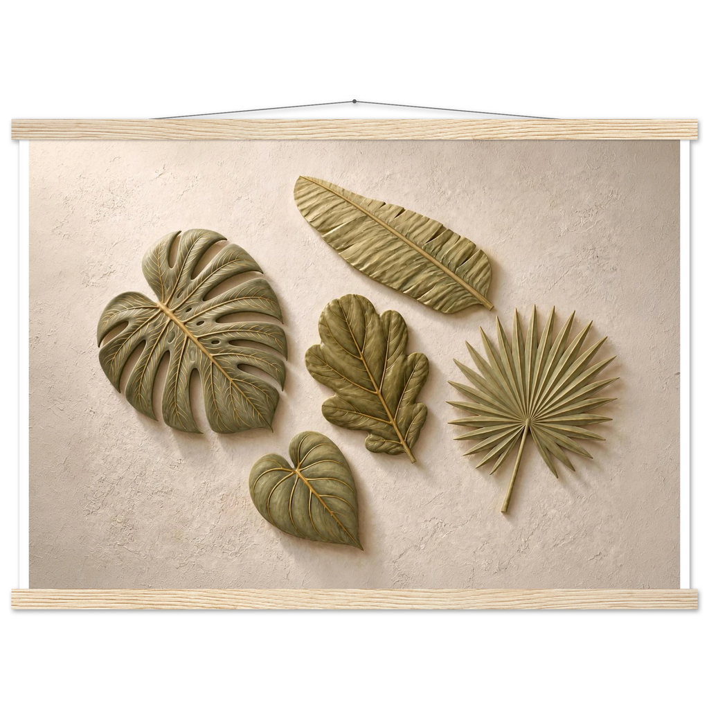 Green Constellation: botanical, green and loose rhythm. Fine art poster by The Light Stays.