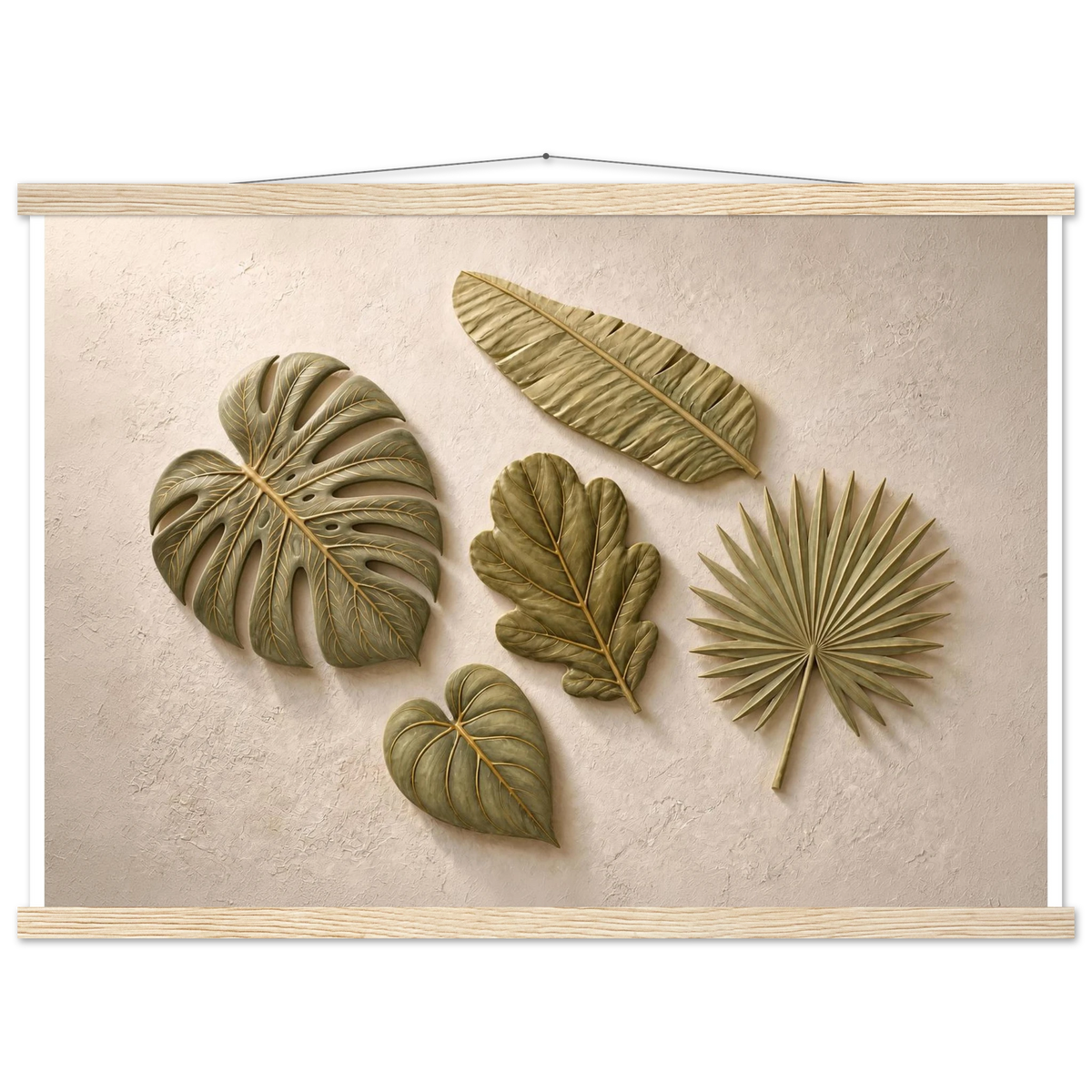 Green Constellation: botanical, green and loose rhythm. Fine art poster by The Light Stays.