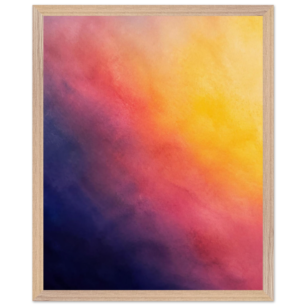 Turquoise and Gold: gradient, night and morning. Framed fine art print by The Light Stays.