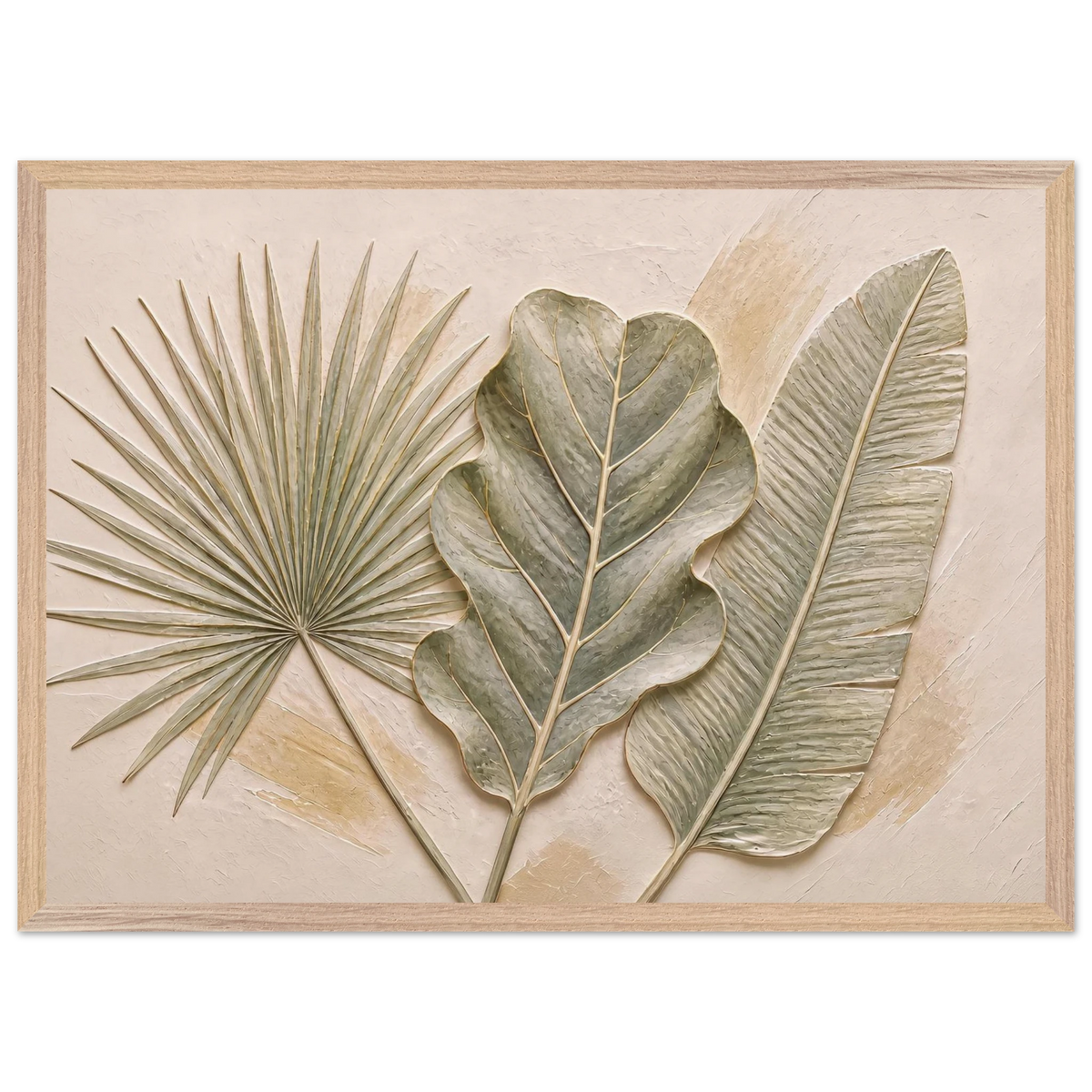 Three Leaves: botanical and nature. Framed fine art print by The Light Stays.