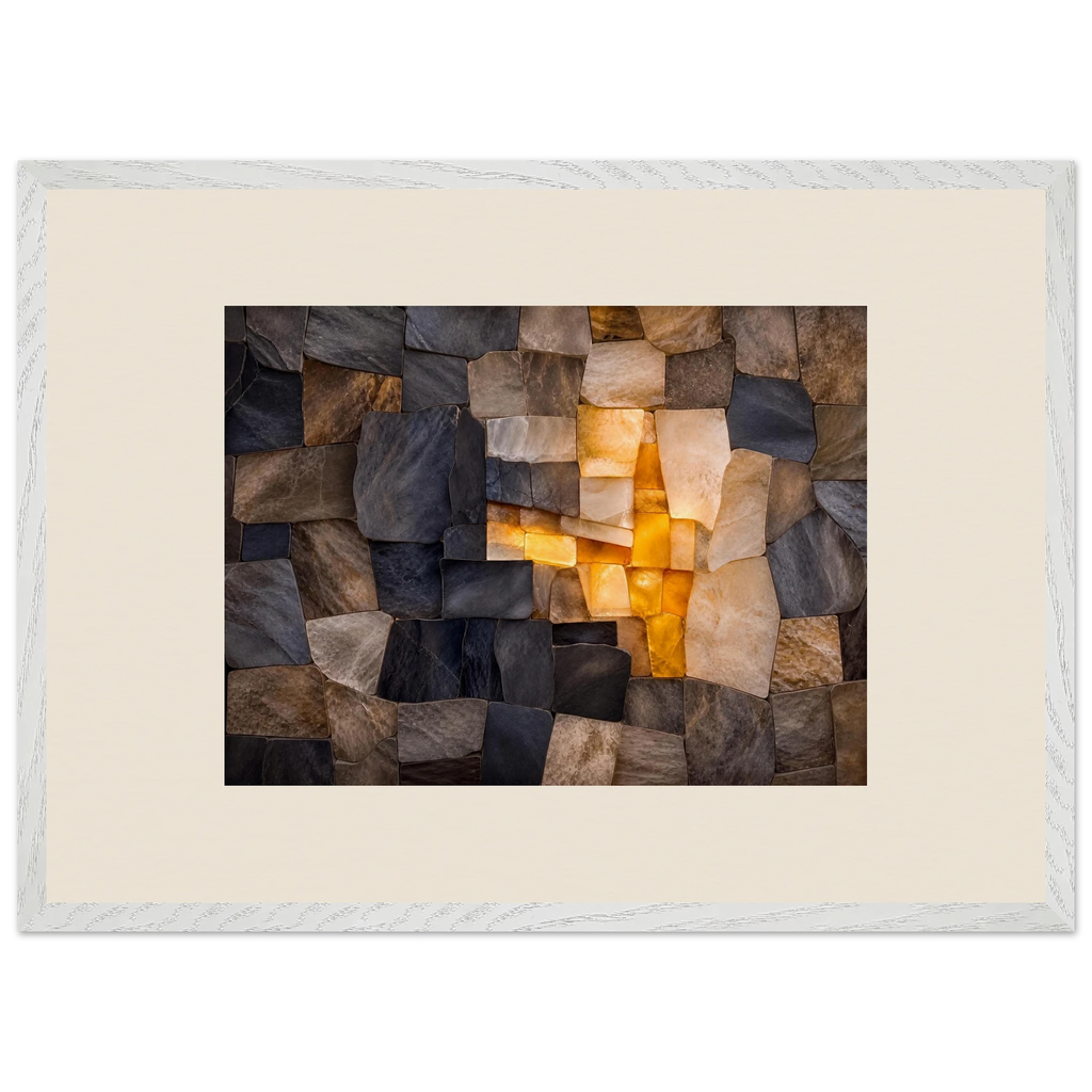 Citrine Seam: lumen and siena. Framed fine art print by The Light Stays.