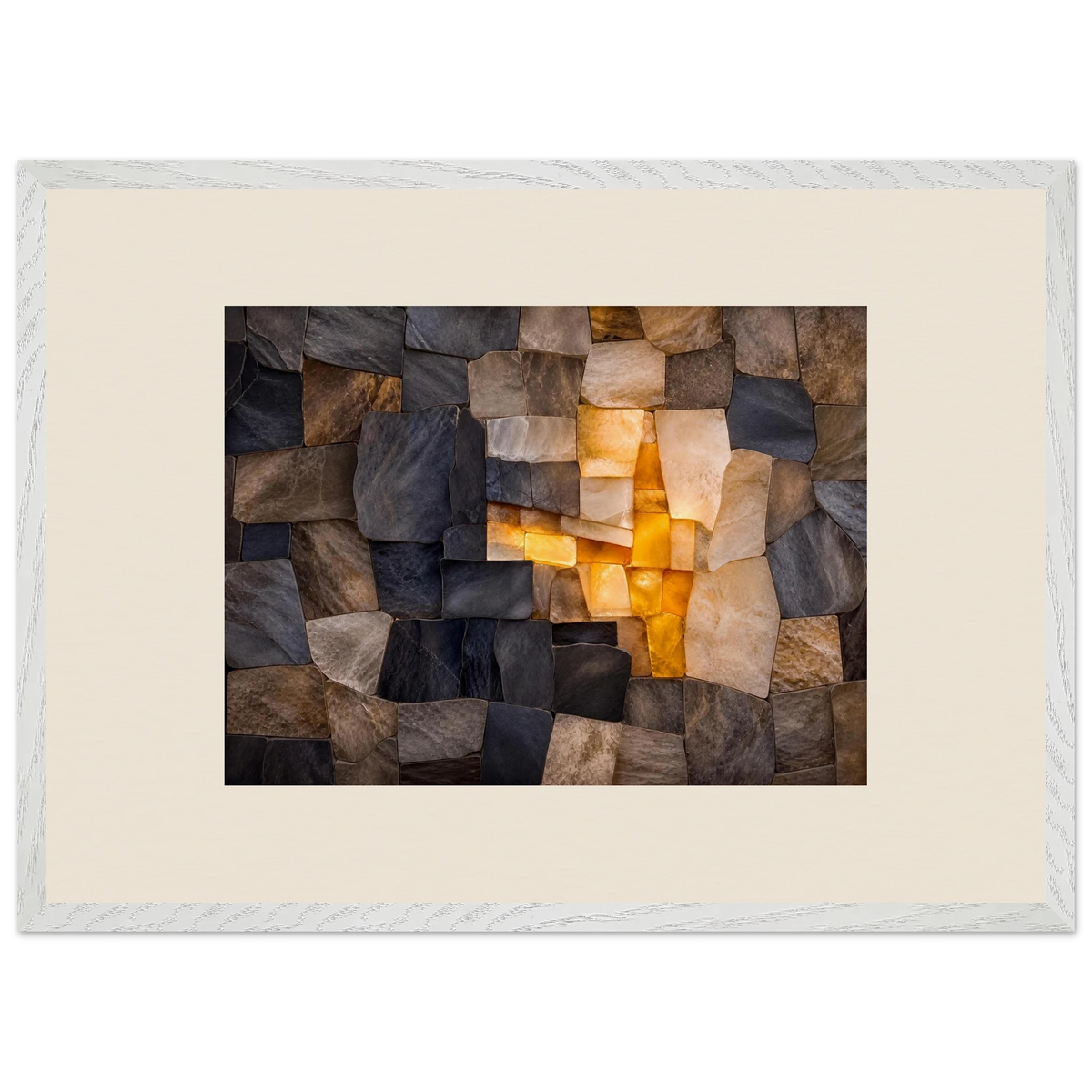 Citrine Seam: lumen and siena. Framed fine art print by The Light Stays.