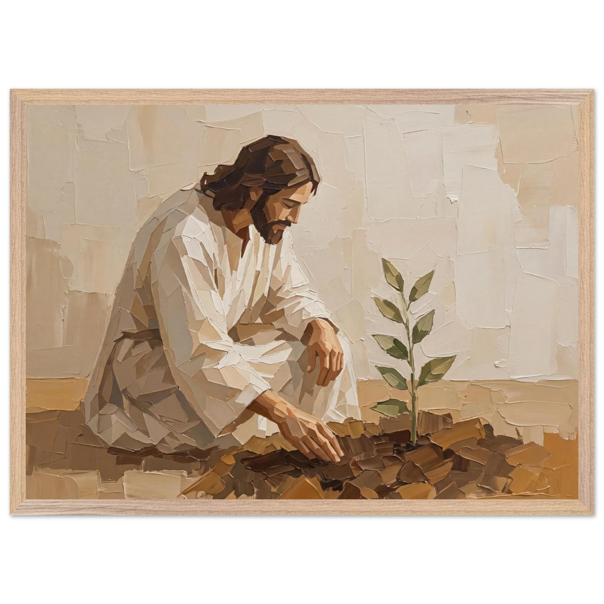 First Seeds: jesus, faith and botanical. Framed fine art print by The Light Stays.