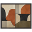 Compass and Clay: geometric abstract, clay and curves. Museum-quality framed fine art print.