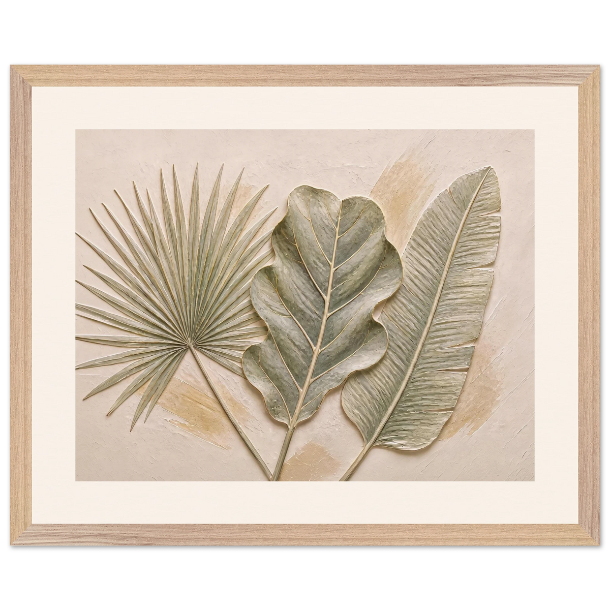 Three Leaves: botanical and nature. Framed fine art print by The Light Stays.