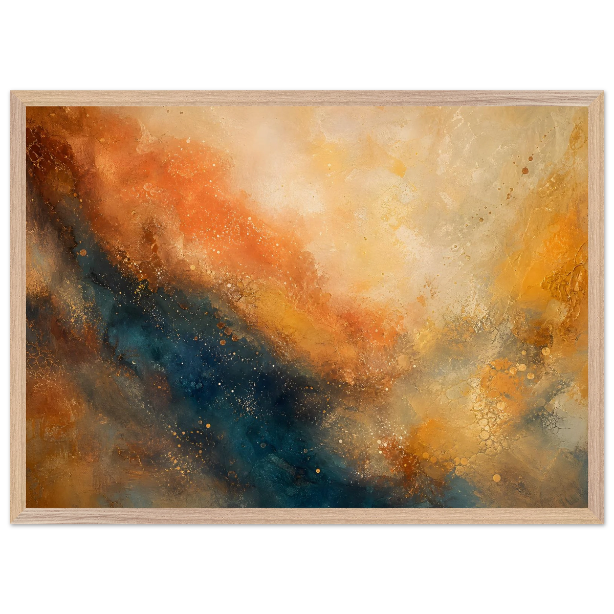 Blue Hour Field: night, horizon and deep blue. Museum-quality framed fine art print.