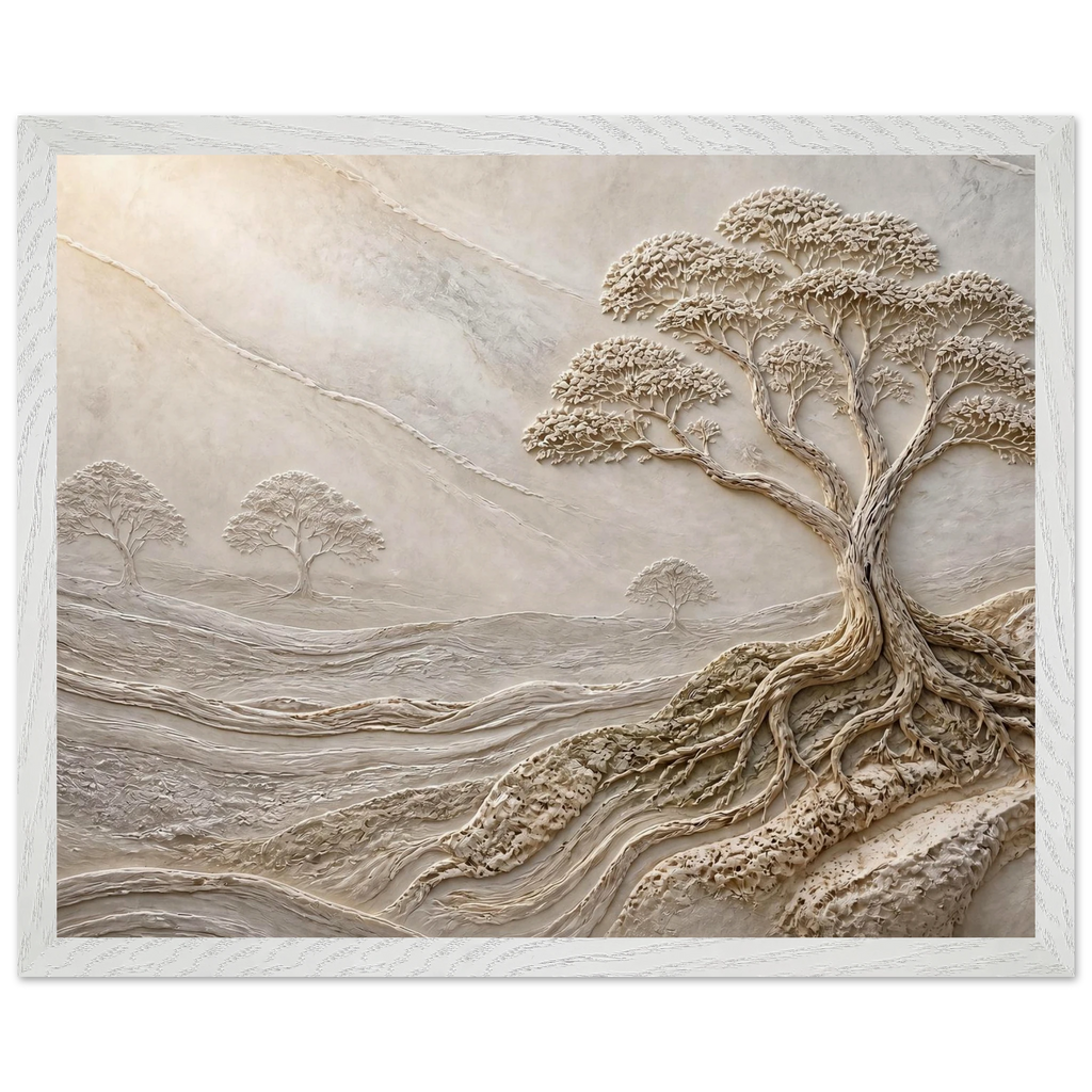 Old Growth: petra and herbarium. Framed fine art print, alternate frame and size.