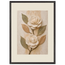 Carved Camellia: flowers and botanical. Framed fine art print, alternate frame and size.