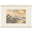 Golden Moon Bird: japanese art and japandi. Museum-quality fine art poster.