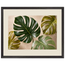 Four Greens: leaves, vivid green and impasto. Museum-quality framed fine art print.