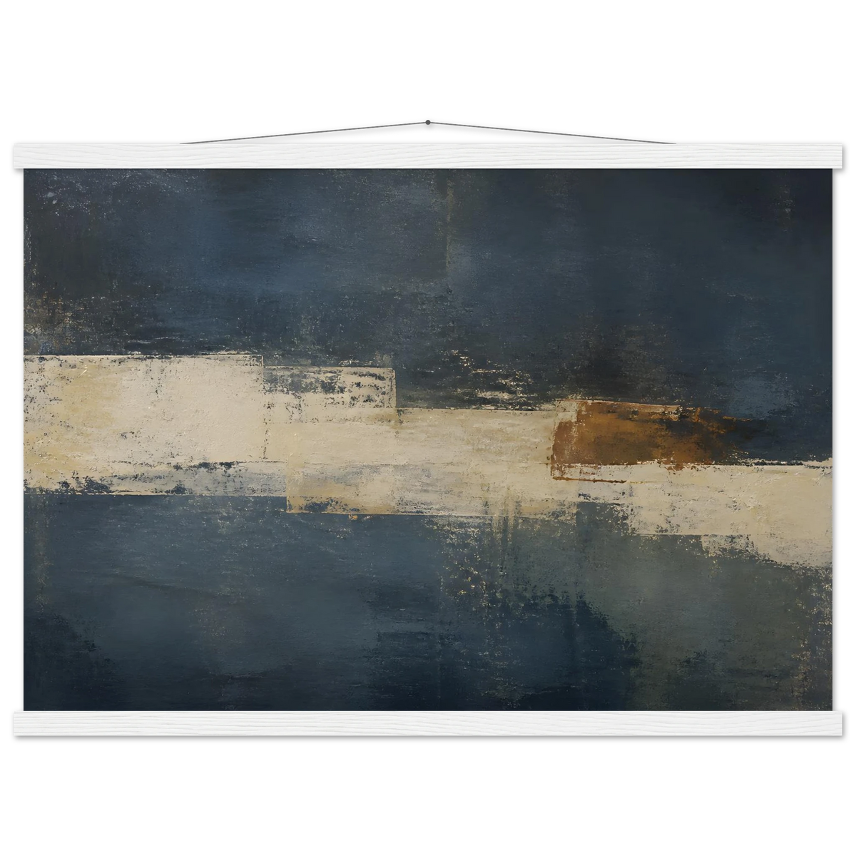 Ivory Crossing: abstract, ivory and serene lines. Fine art poster by The Light Stays.