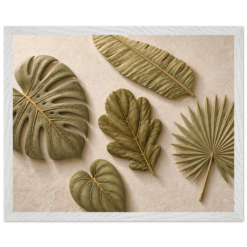 Green Constellation: botanical, green and loose rhythm. Framed fine art print by The Light Stays.