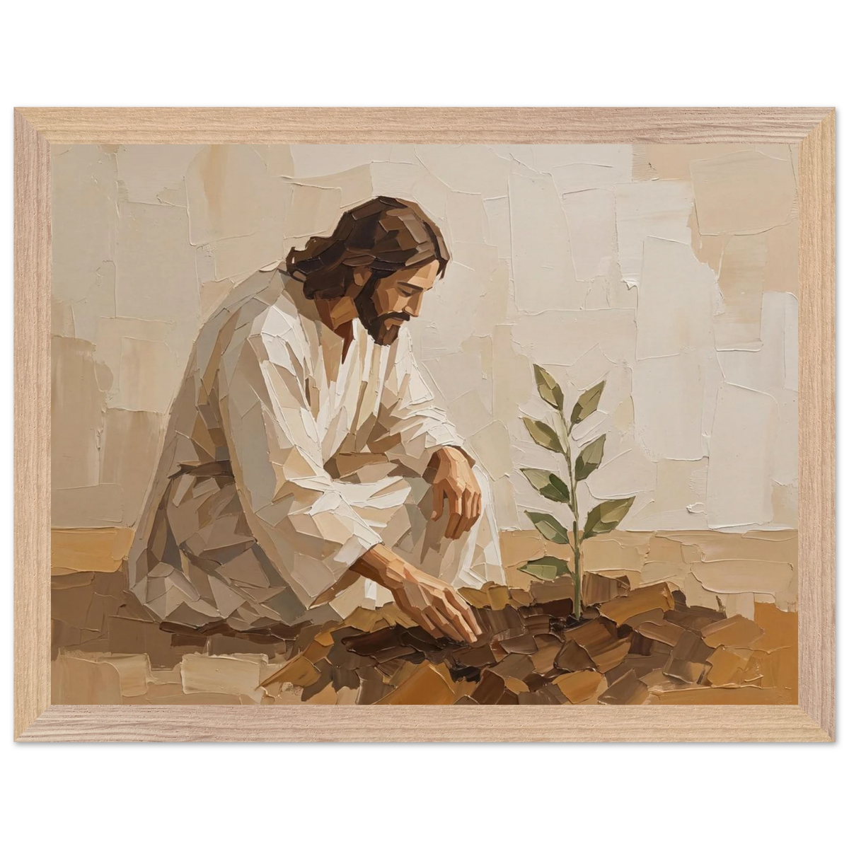 First Seeds: jesus, faith and botanical. Framed fine art print by The Light Stays.