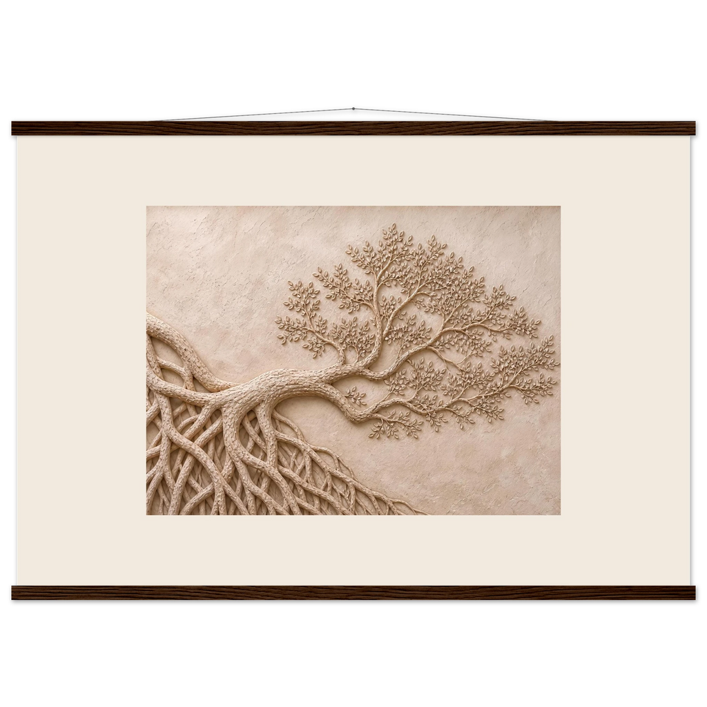 Root Lattice: petra and herbarium. Museum-quality fine art poster.