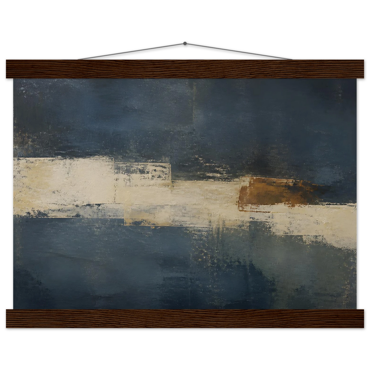 Ivory Crossing: abstract, ivory and serene lines. Fine art poster by The Light Stays.