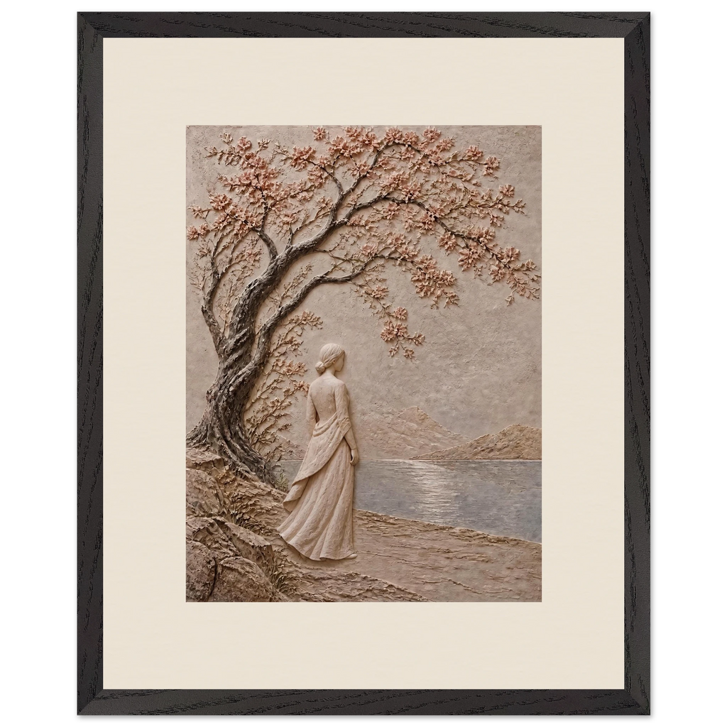 Spring Walk: petra and flora. Framed fine art print by The Light Stays.