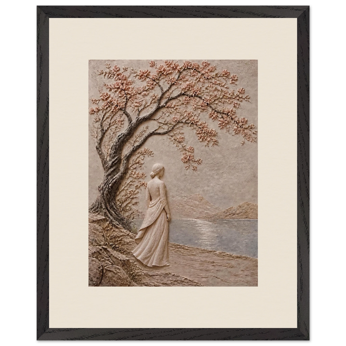 Spring Walk: petra and flora. Framed fine art print by The Light Stays.