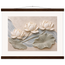 Lotus Current, flowers and botanical. Archival fine art poster shown framed.