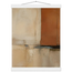 Terracotta Diptych, Panel I of II, two panels, terracotta and cream. Archival fine art poster shown framed.