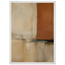 Terracotta Diptych, Panel I of II: two panels, terracotta and cream. Framed fine art print, alternate frame and size.