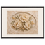 Peonies in Stone: flowers and botanical. Framed fine art print, alternate frame and size.