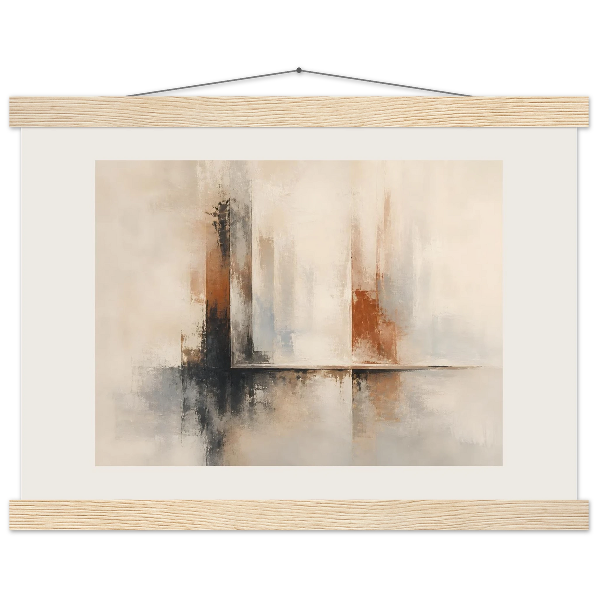 Mineral Threshold: architecture, geometry and rust. Fine art poster with wooden hanger by The Light Stays.