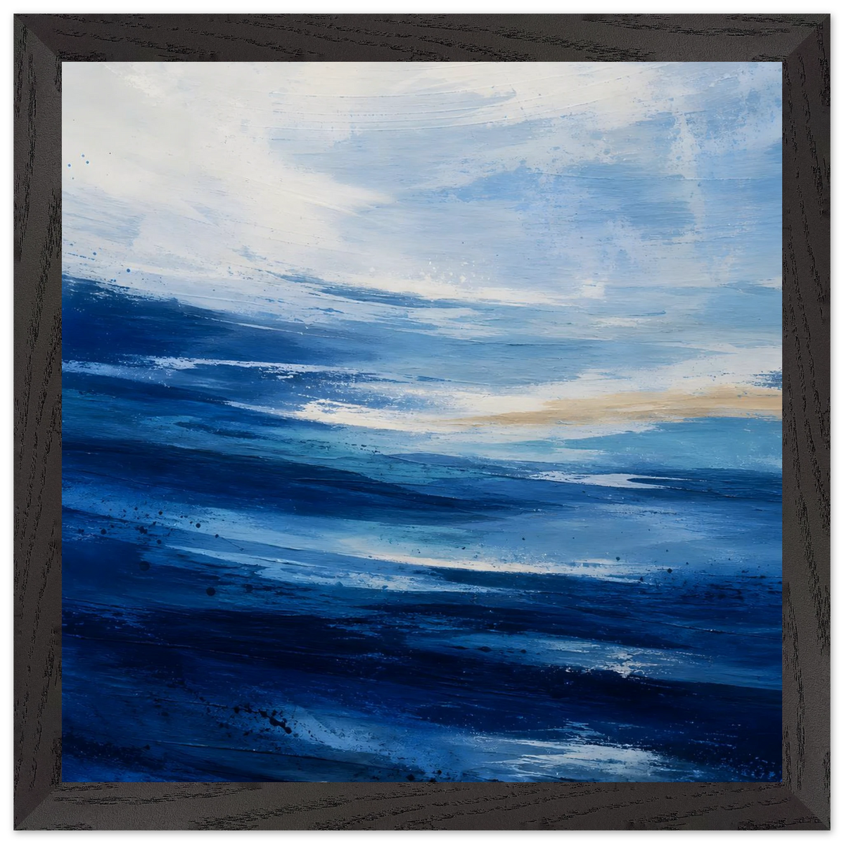 Atlantic Blue: coastline, ocean and texture. Framed fine art print by The Light Stays.