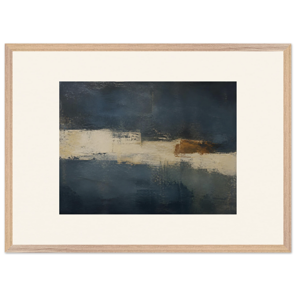 Ivory Crossing: abstract, ivory and serene lines. Framed fine art print by The Light Stays.