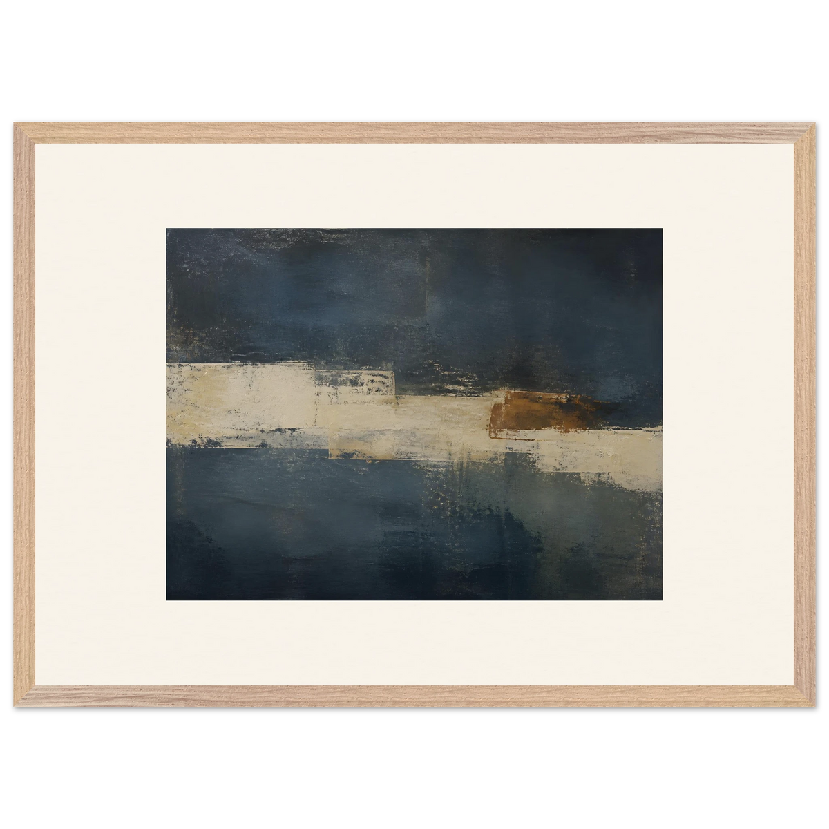 Ivory Crossing: abstract, ivory and serene lines. Framed fine art print by The Light Stays.