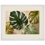 Four Greens, leaves, vivid green and impasto. Archival framed fine art print shown framed.