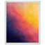Turquoise and Gold, gradient, night and morning. Archival framed fine art print shown framed.