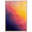 Turquoise and Gold: gradient, night and morning. Framed fine art print, alternate frame and size.