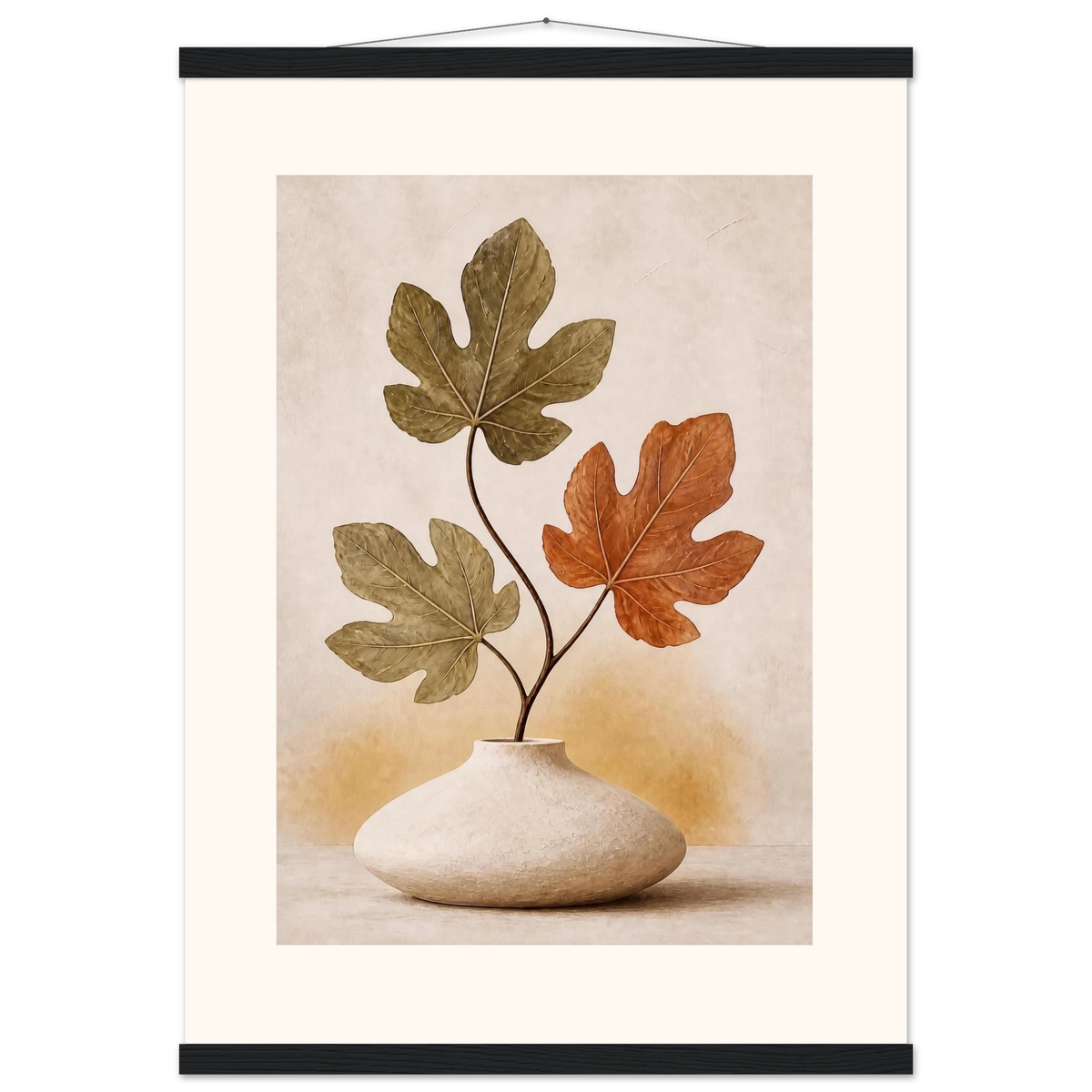 Fig Season: mediterranean and earth tones. Museum-quality fine art poster.