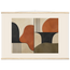 Compass and Clay: geometric abstract, clay and curves. Museum-quality fine art poster.