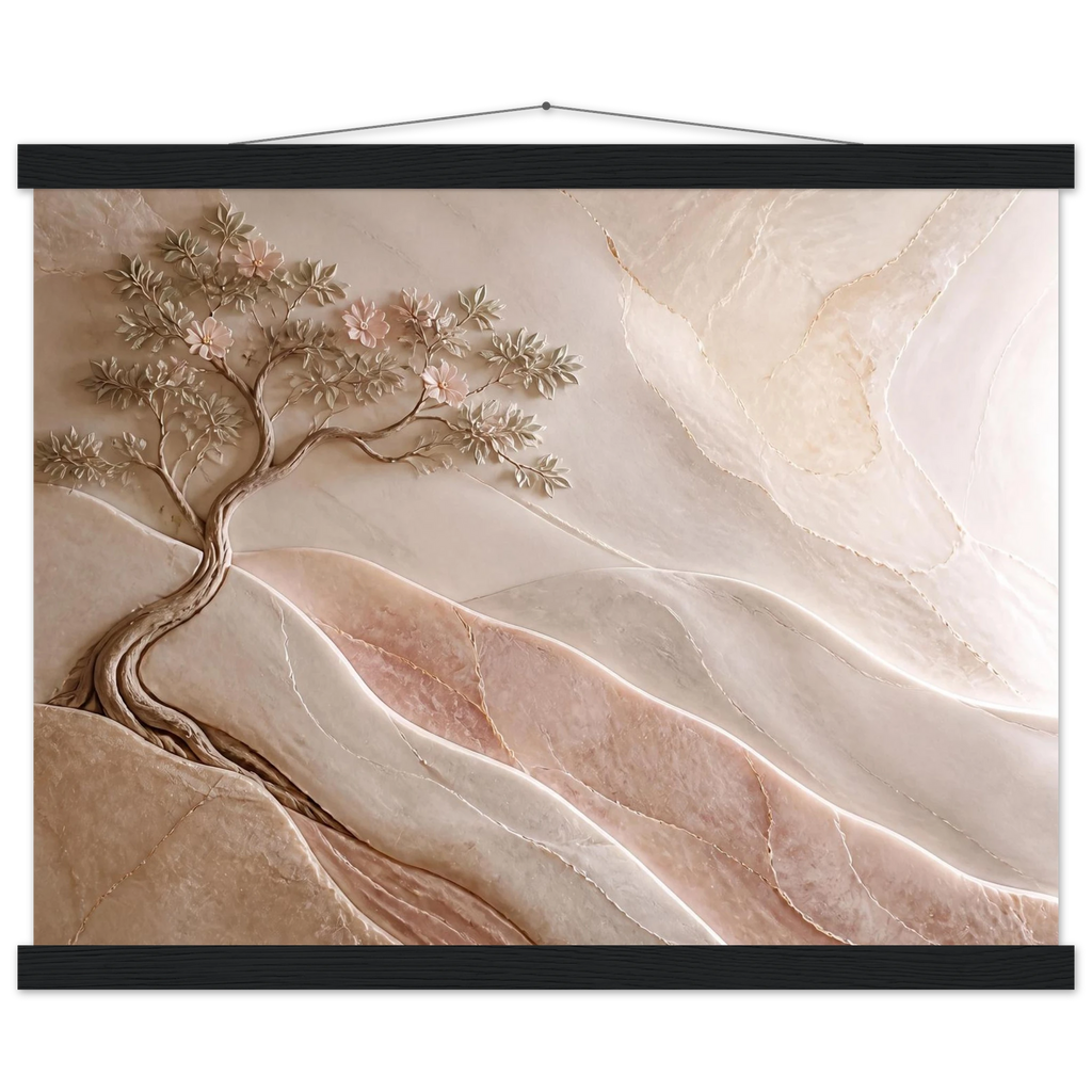 Stone Dawn: petra and siena. Museum-quality fine art poster.