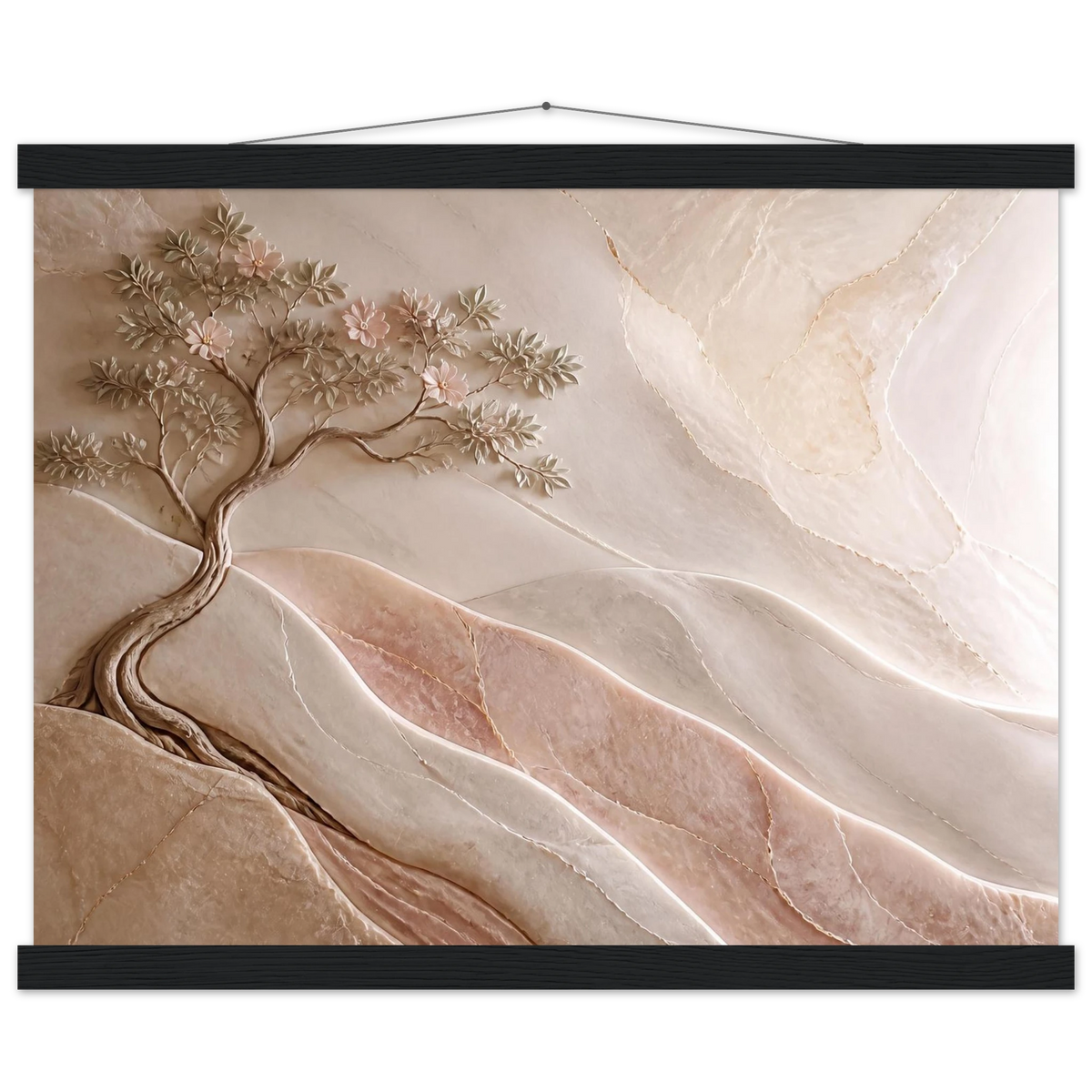 Stone Dawn: petra and siena. Museum-quality fine art poster.
