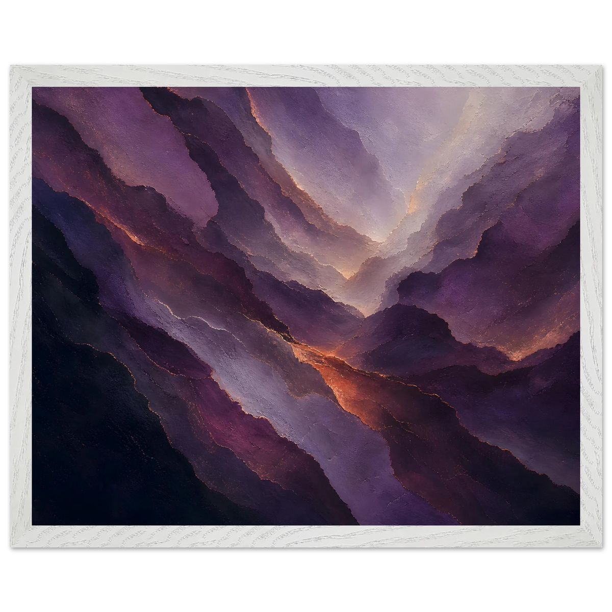 Violet Infinity, moon and night. Archival framed fine art print shown framed.