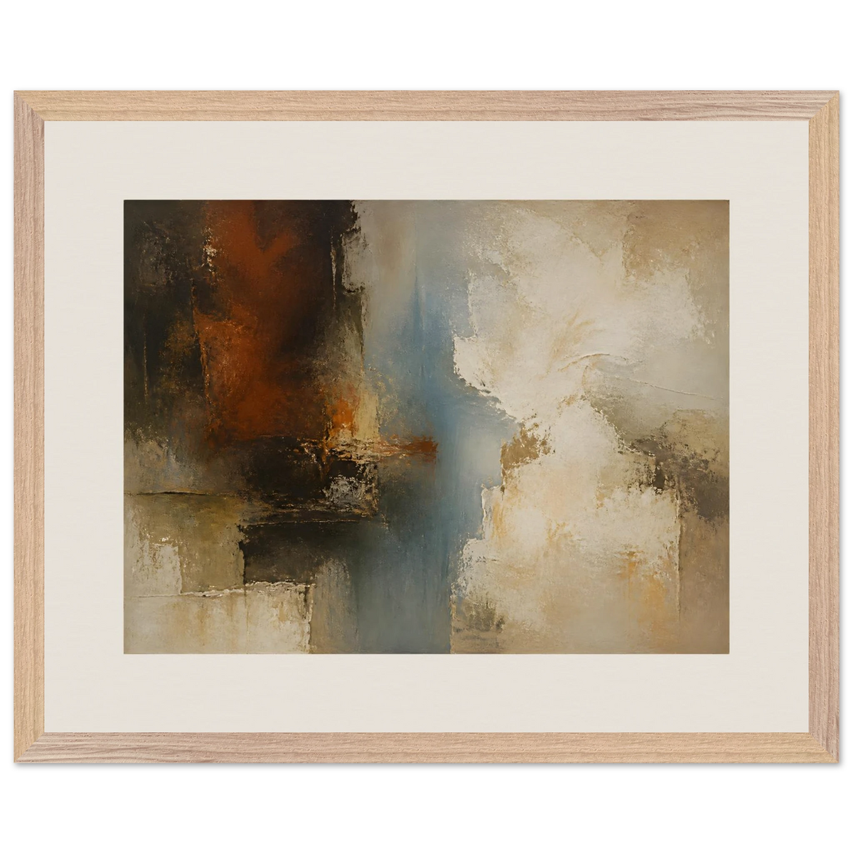 Golden Night: moon and night. Framed fine art print, alternate frame and size.