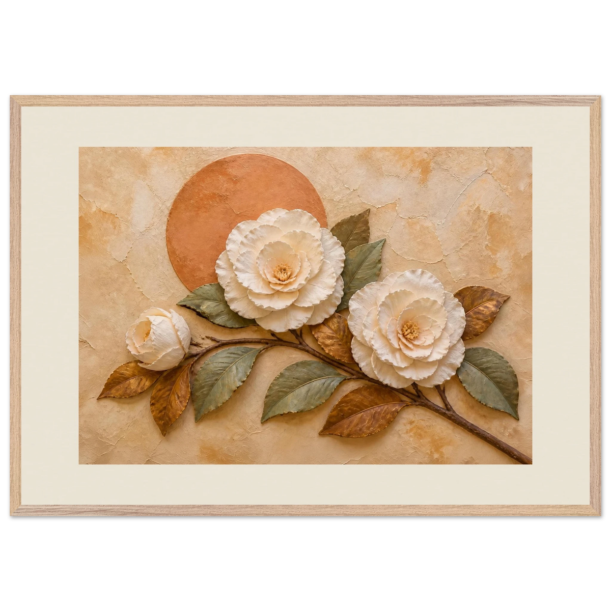 Camellia Eclipse: flowers and botanical. Framed fine art print by The Light Stays.