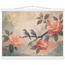 Camellia Birds, flowers and botanical. Archival fine art poster shown framed.
