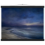 Blue Hour Shore: sea and coastal landscape. Museum-quality fine art poster.