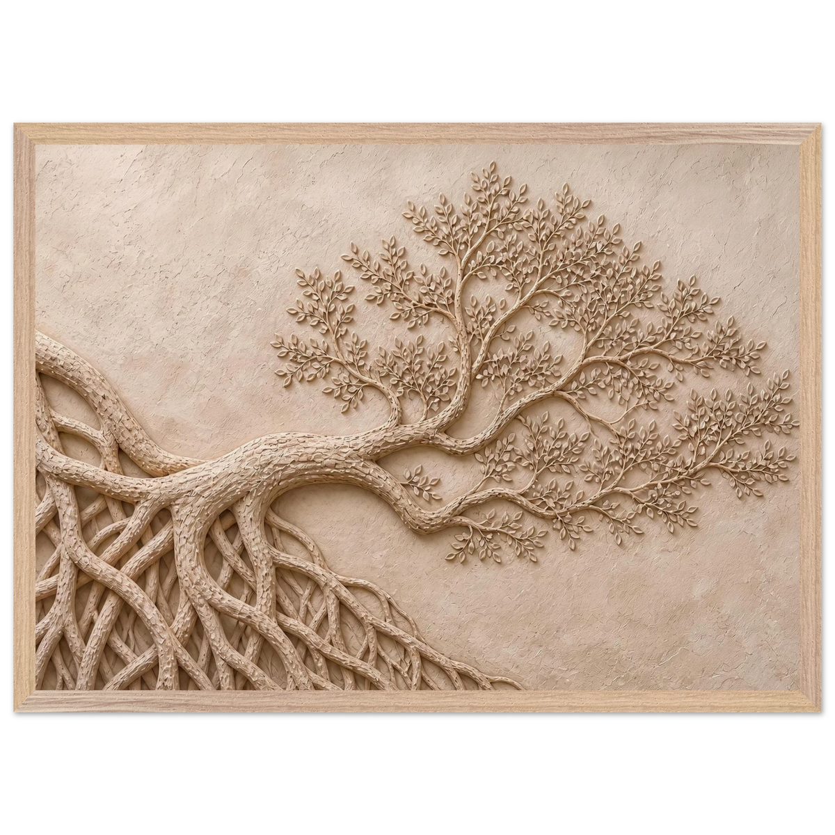 Root Lattice: petra and herbarium. Framed fine art print, alternate frame and size.