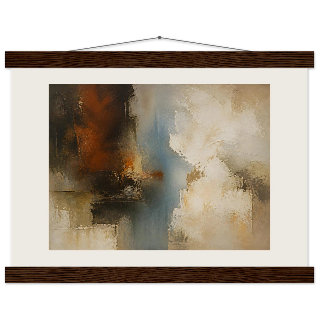Golden Night: moon and night. Fine art poster, alternate frame and size.