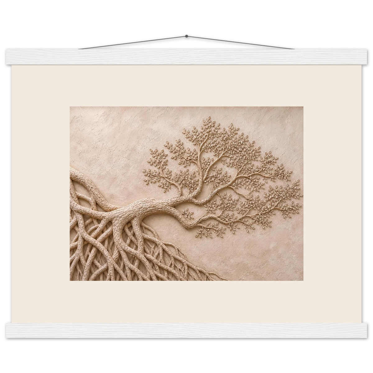 Root Lattice: petra and herbarium. Fine art poster, alternate frame and size.