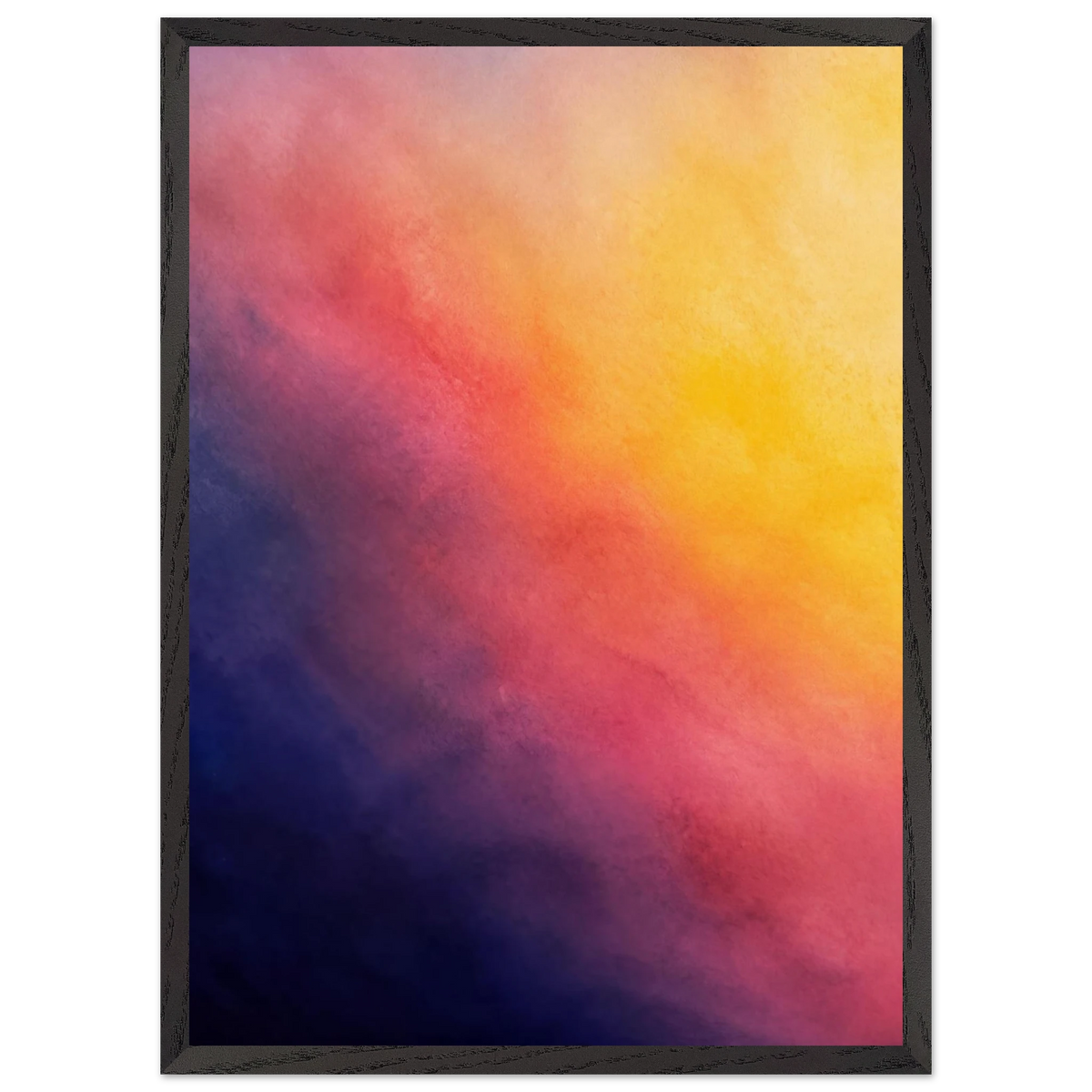 Turquoise and Gold, gradient, night and morning. Archival framed fine art print shown framed.